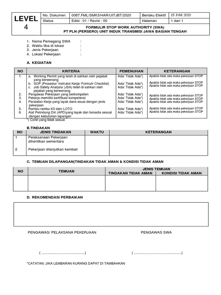 Form Swa | PDF