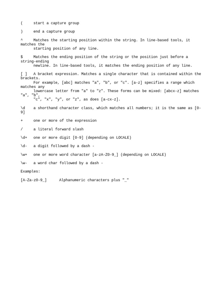 Regular Expressions | PDF