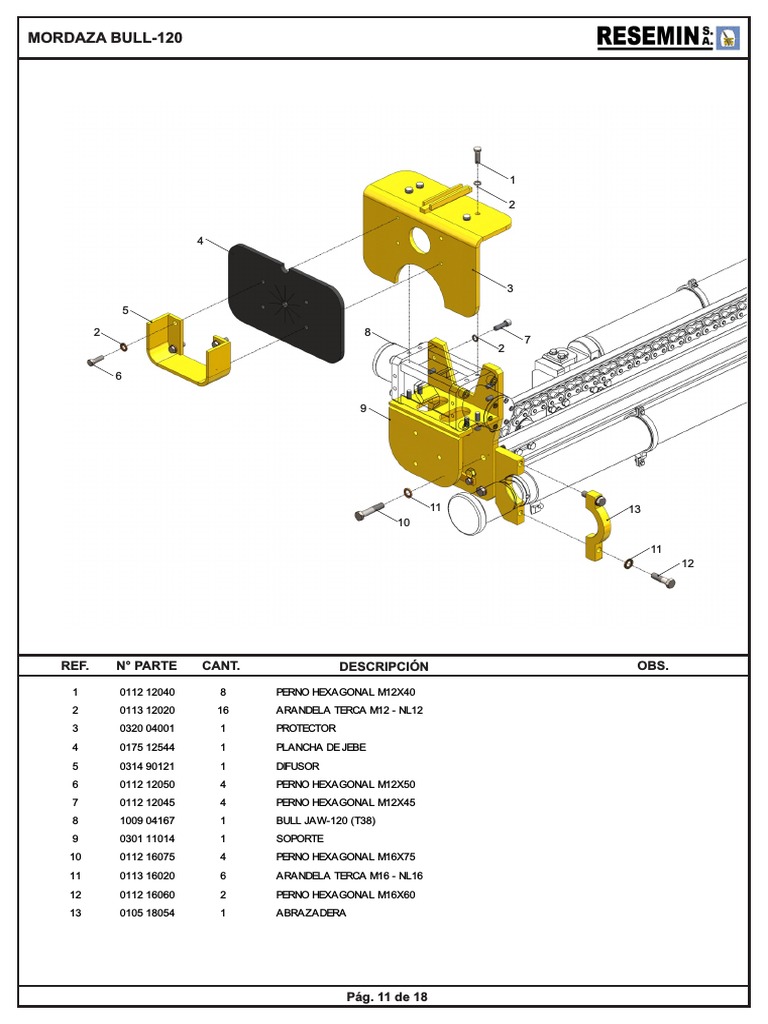 Componentes para Bull-120 y Arandelas | PDF