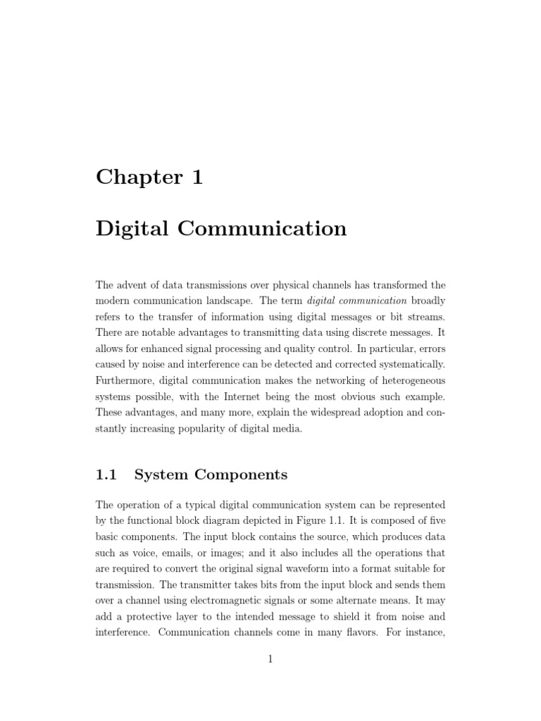 Components of Digital Communication | PDF