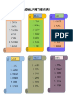 Jadwal Piket Menyapu