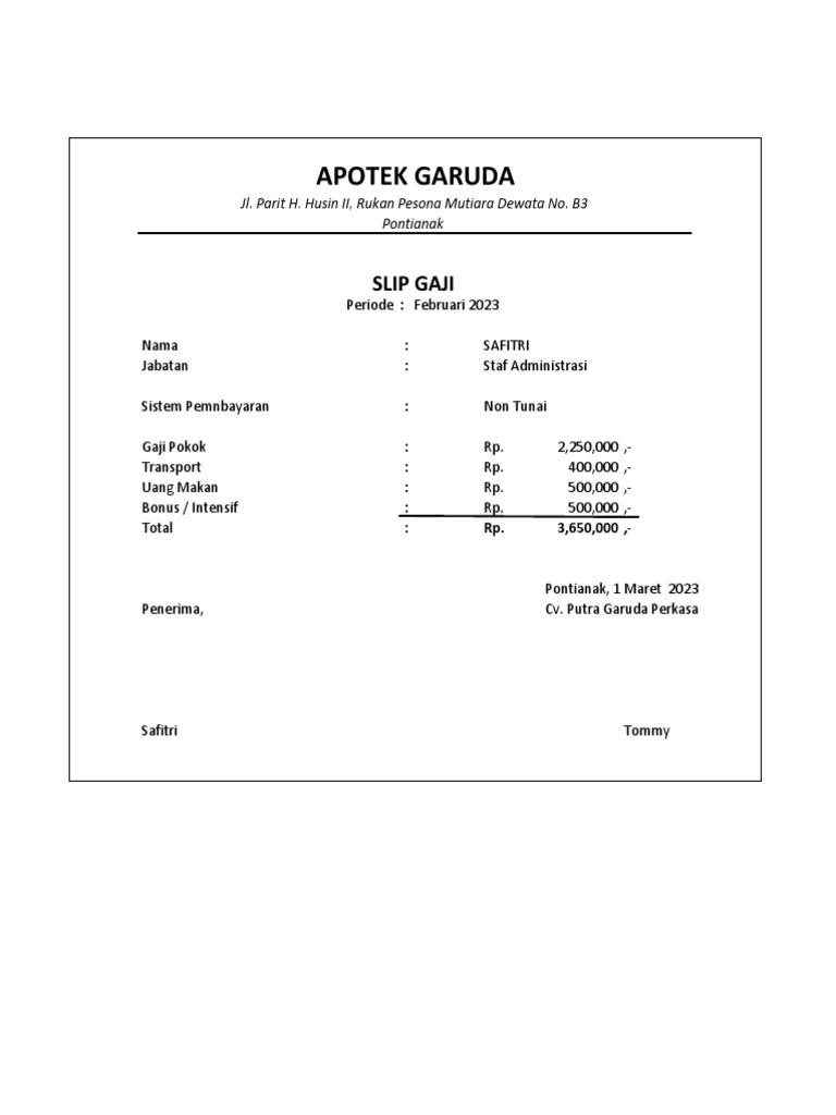 Slip Gaji Februari PDF