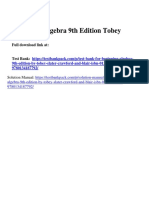 Beginning Algebra 9th Edition Tobey Test Bank 1