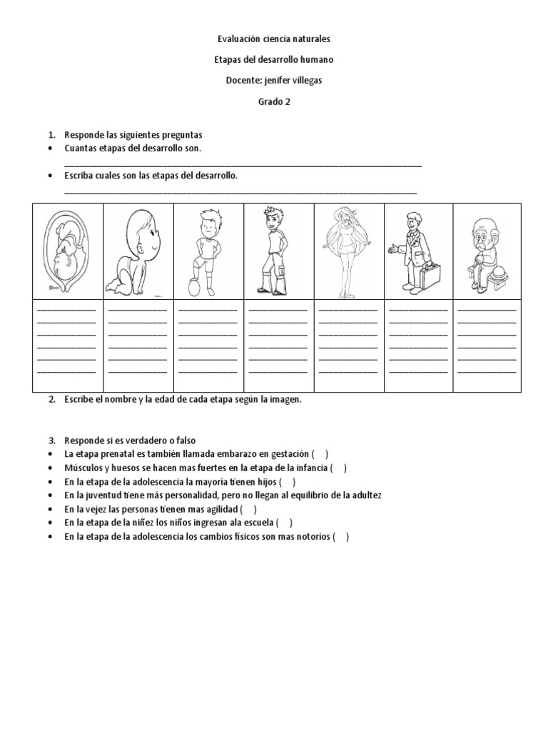 Evaluación de Etapas del Desarrollo Humano | PDF