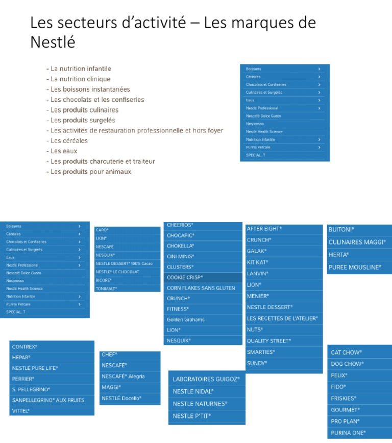 Secteurs Et Marques Nestlé | PDF