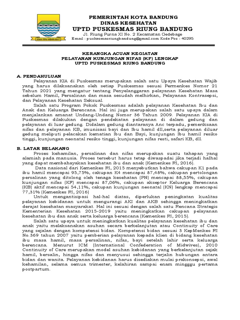 Kak pelayanan kunjungan nifas kf lengkap pdf