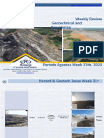 Weekly Review Geotechnical & Dewatering Week 31th