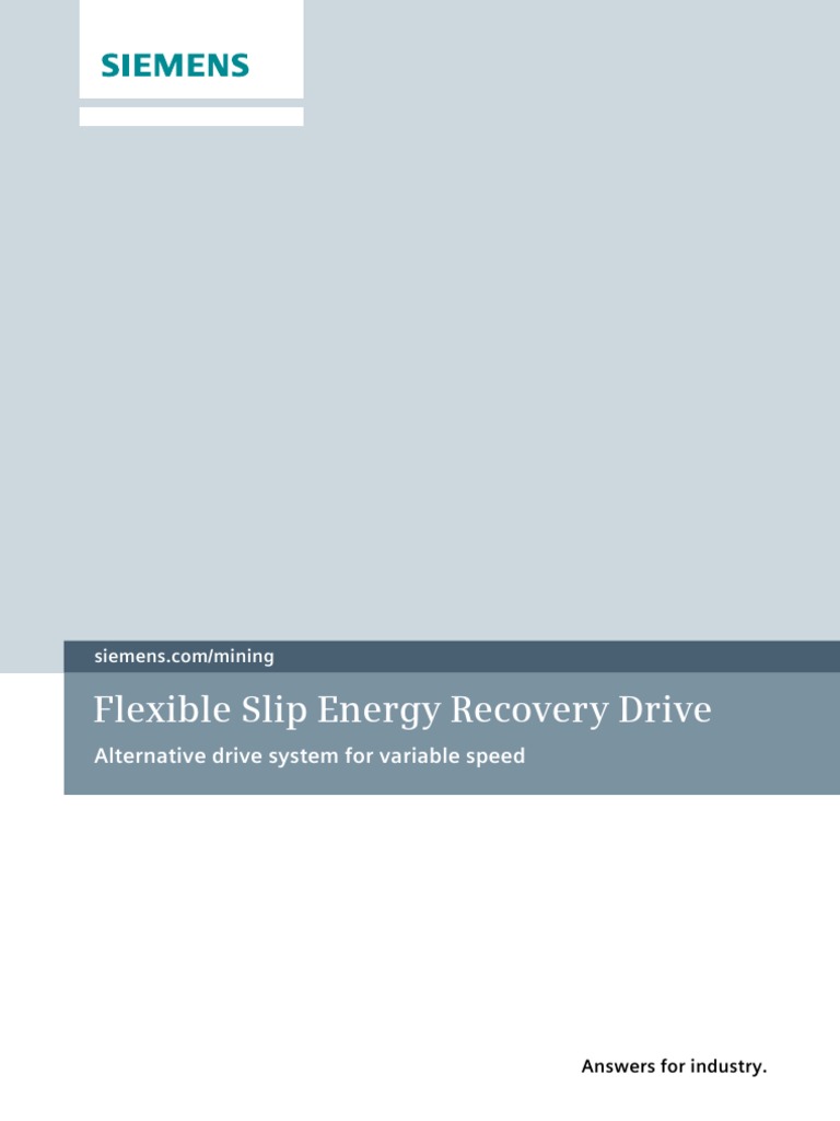 Slip Energy Recovery Siemens PDF Power Inverter Electric Motor