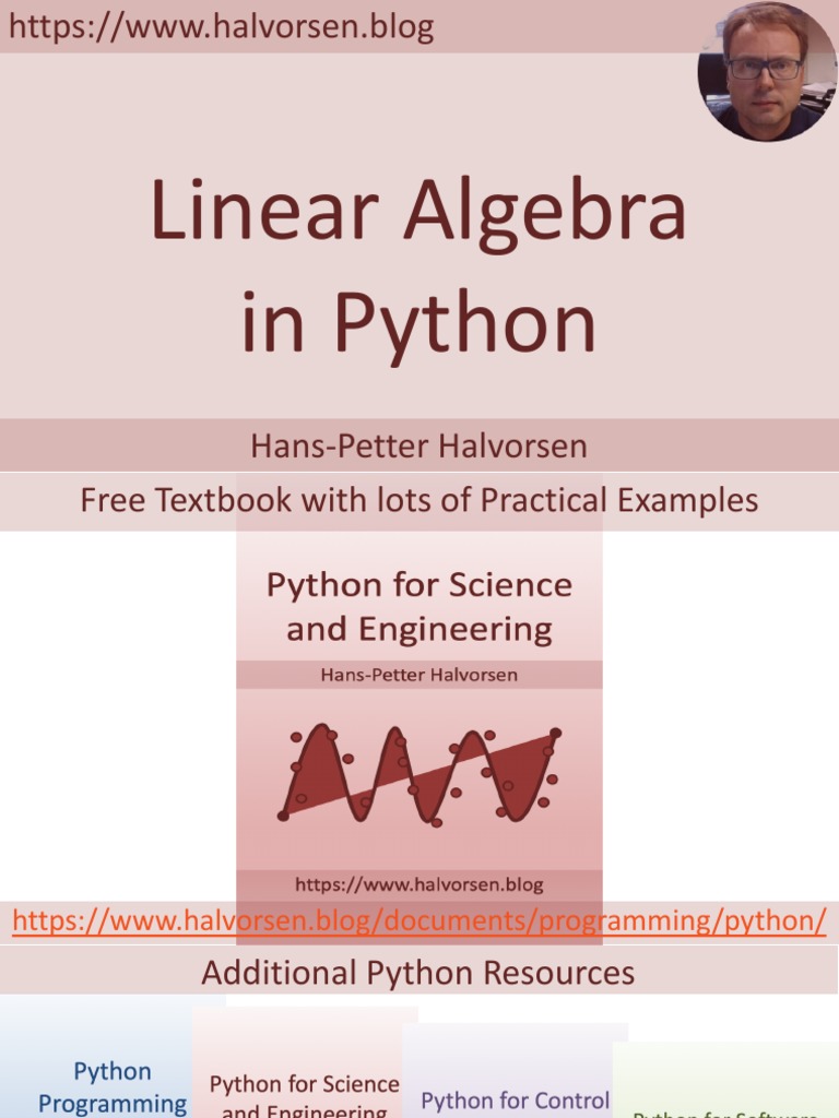 Linear Algebra in Python | PDF | Matrix (Mathematics) | Determinant
