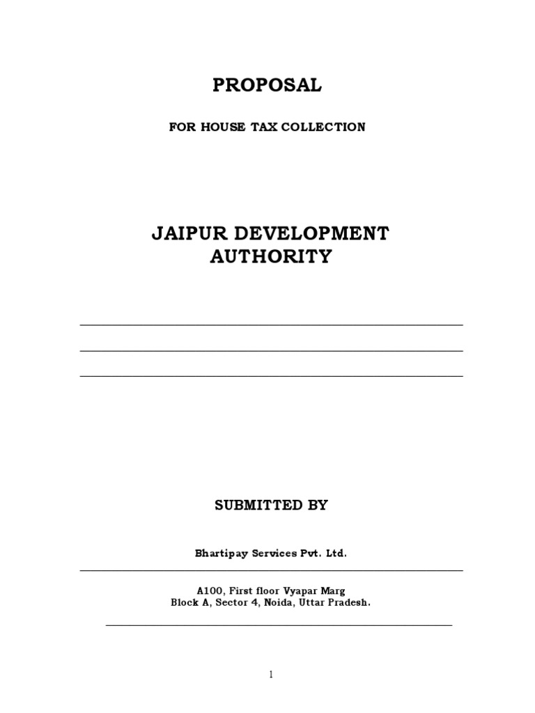 Proposal JAIPUR DEVELOPMENT AUTHORITY PDF