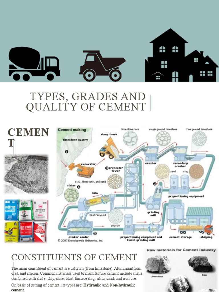 Types and Grades of Cement Explained | PDF