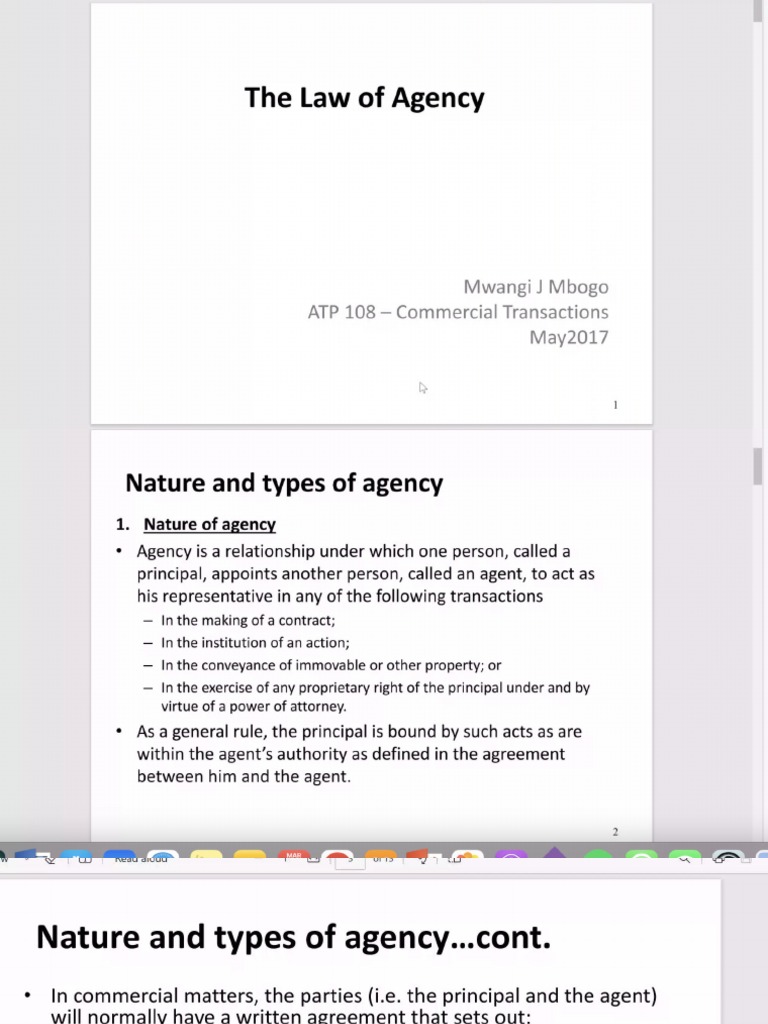 The Law of Agency PDF