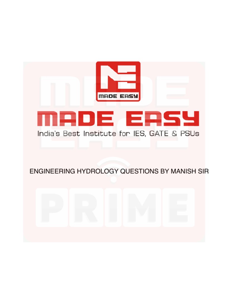 Hydrology Questions Pdf Pdf Discharge Hydrology Drainage Basin