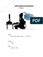 Practice class Subject and  verb agreement