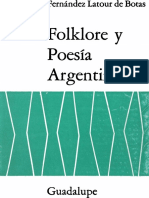 BaANH884 Folklore y Poesia Argentina - Olga Fernandez Latour de Botas