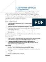 GUÍA PARA VERIFICAR UN SISTEMA DE REFRIGERACIÓN