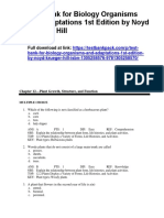 Biology Organisms and Adaptations 1st Edition Noyd Test Bank 1