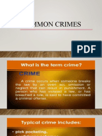 Lesson 3 Common Crimes