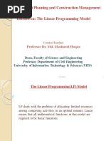 Linear Programming Model