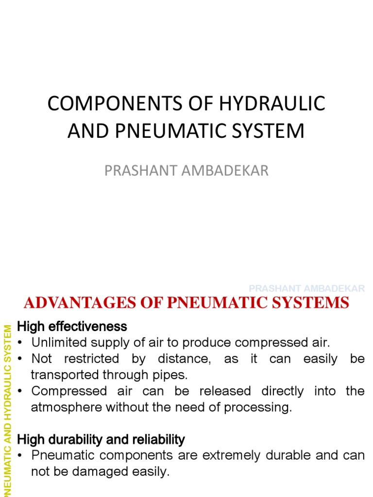 Components of Hydraulic and Pneumatic System Part 1 PDF