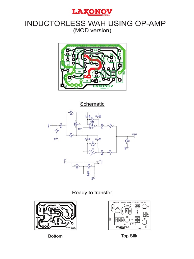 Inductorless Wah OpAmp (Mod) PDF