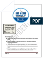 IIJT Udaan Merit Scholarship 2011 Sample Test Paper