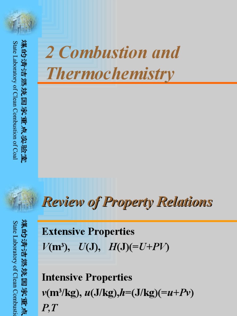 Properties of Combustion Analysis | PDF | Second Law Of Thermodynamics ...