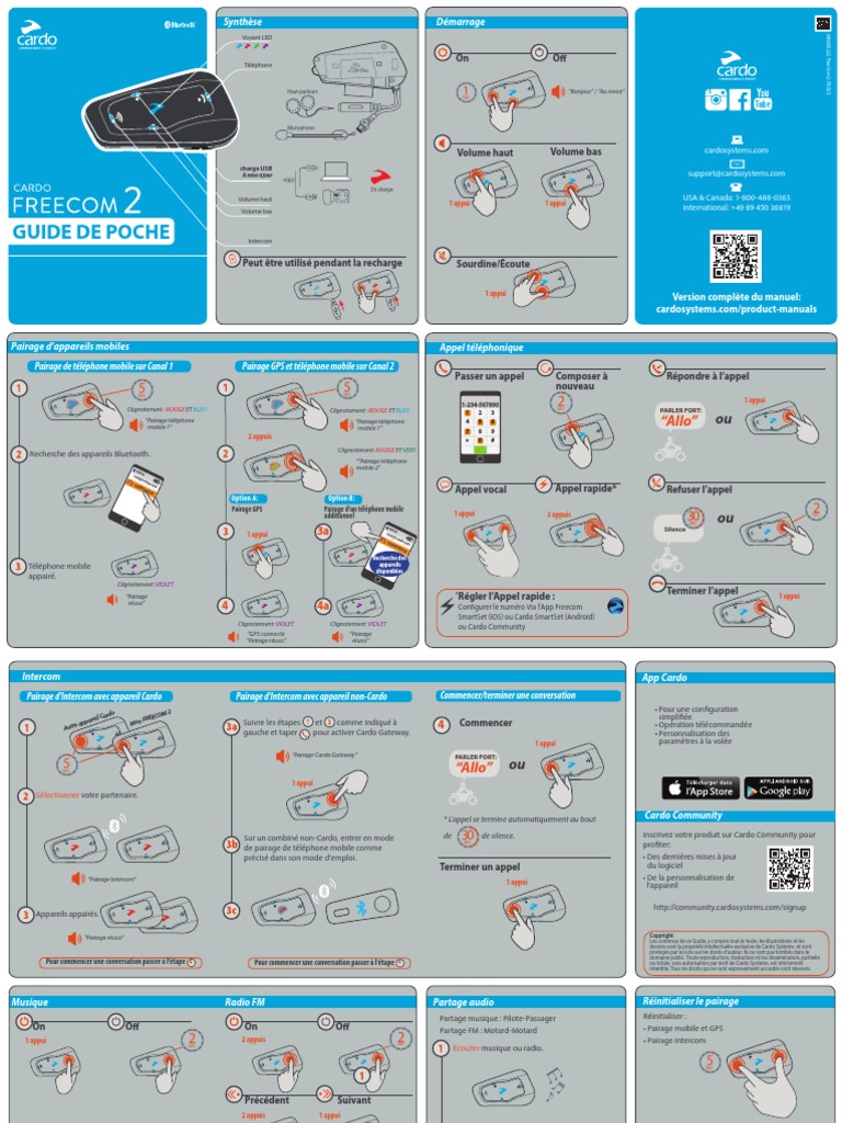 Mode d'emploi Cardo Freecom 2 | PDF