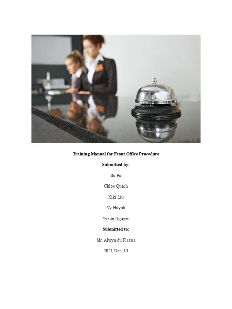 Front Office Procedure PDF