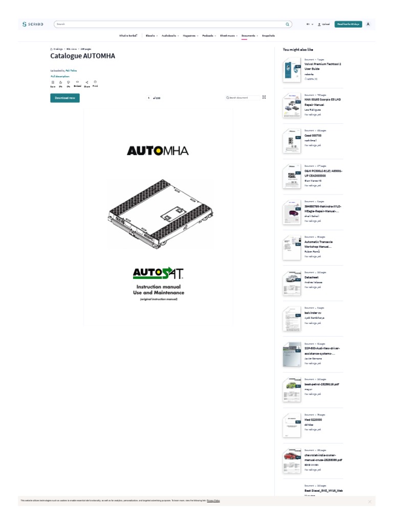 AUTOSAT Use & Maintenance Manual | PDF