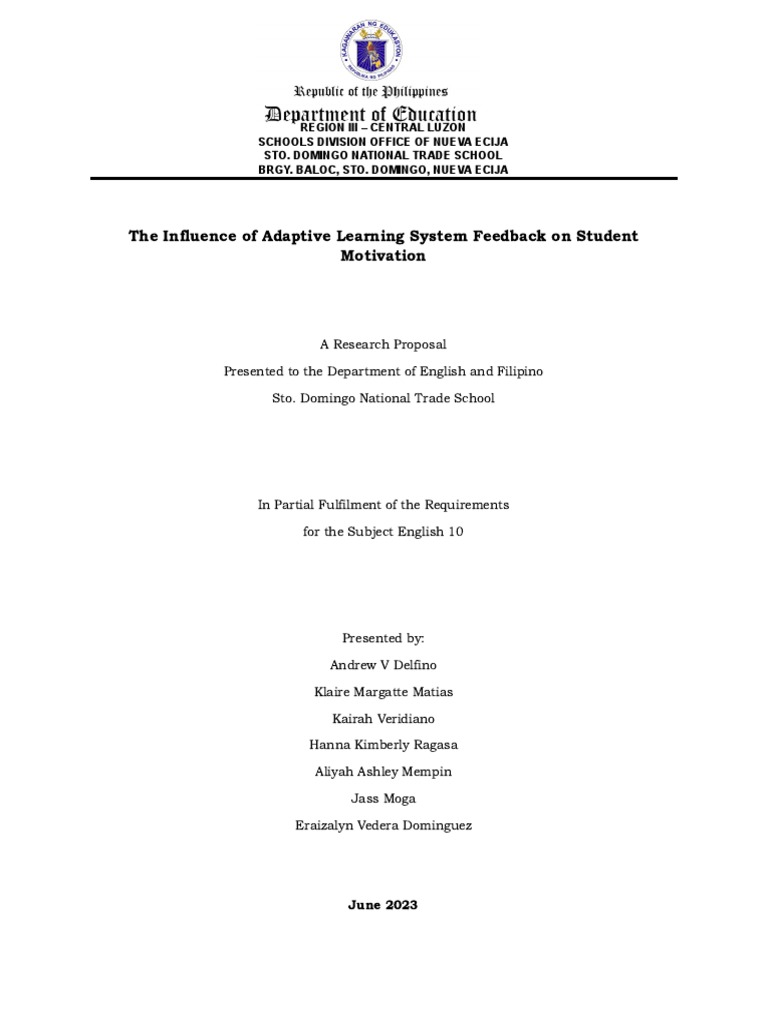 The influence of adaptive learning system feedback on student