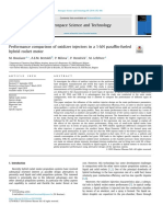 Performance comparison of oxidizer injectors in a 1-kN paraffin-fueled HRM