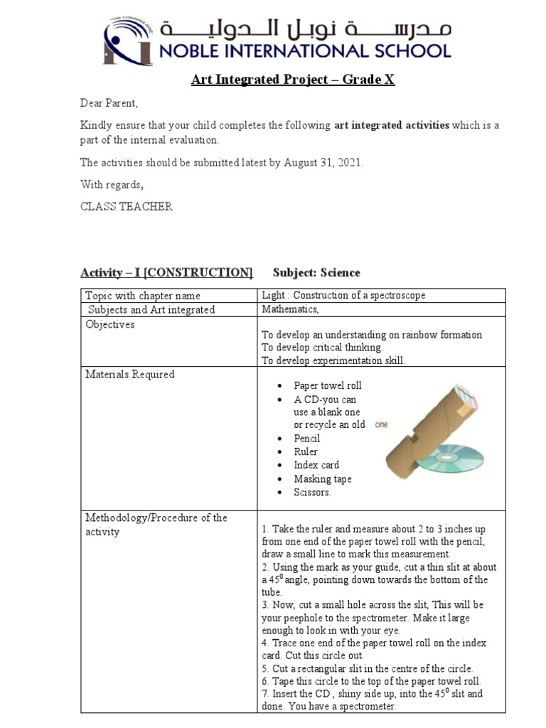 Art Integration Projects | PDF