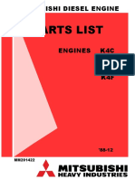 4 Diesel Engine Service Parts Manual Mitsubishi K4C K4D K4E K4F