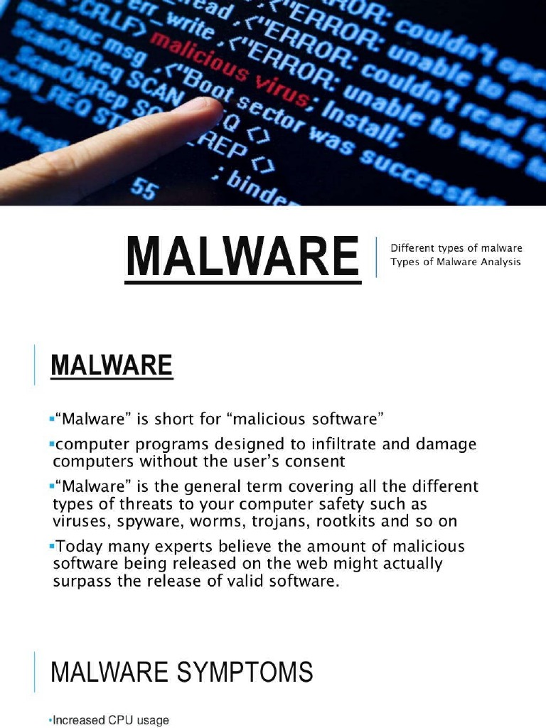 0.7) Type of Malware and Its Different Analysis and Its Types | PDF