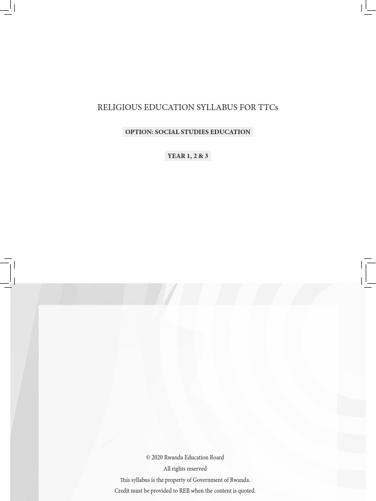 RELIGIOUS EDUCATION SYLLABUS FOR TTCs Option - Social Studies Education ...