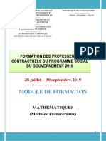 ModulesTransversaux Formation Mathematiques