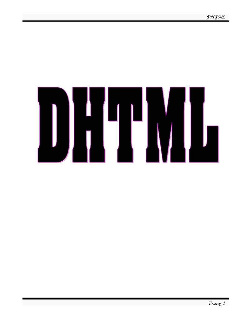 DHTML | PDF