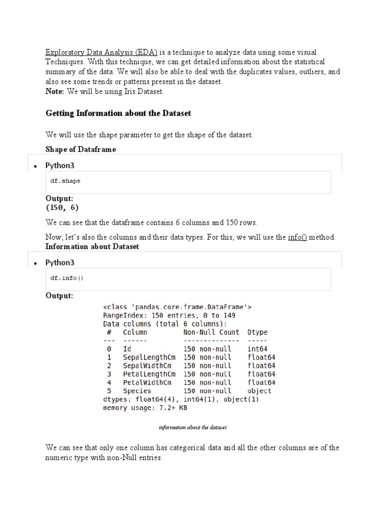 2.1 Exploratory Data Analysis Using Python | PDF | Data Analysis ...