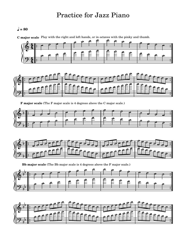 Practice For Jazz Piano | PDF