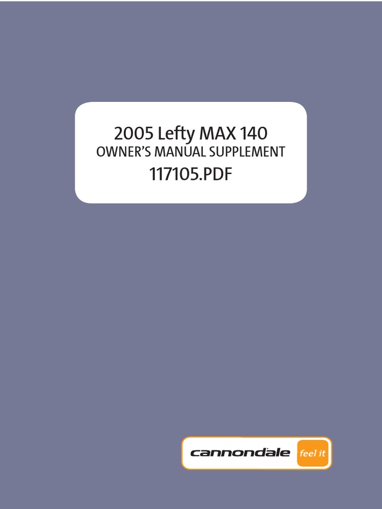 2006 Lefty Max 140 Owners Manual Supplement en | PDF | Axle ...