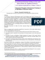 Organizational and Pedagogical Principles of Professional Training of Future Specialists of Physical Culture
