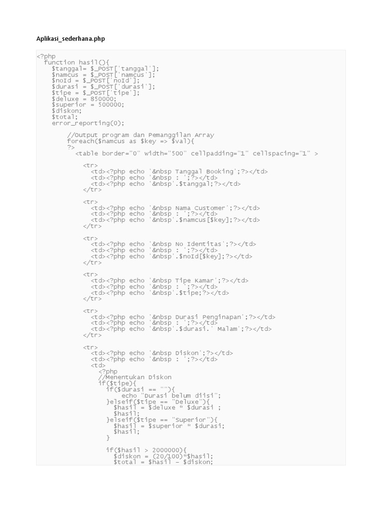 Aplikasi PHP | PDF | Computer Programming | Grammar