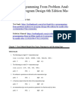 C++ Programming From Problem Analysis To Program Design 6th Edition Malik Test Bank 1