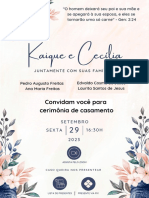 Convite de Casamento Cecília e Kaique Zoom