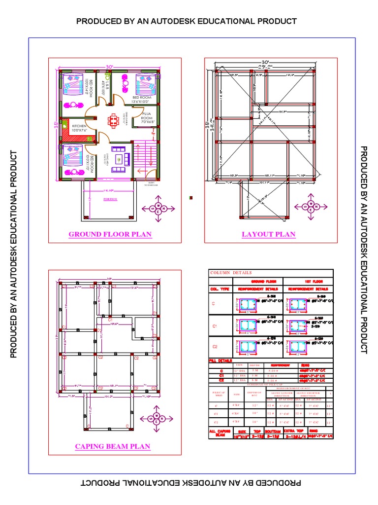 Produced by an autodesk educational product ground floor plan layout