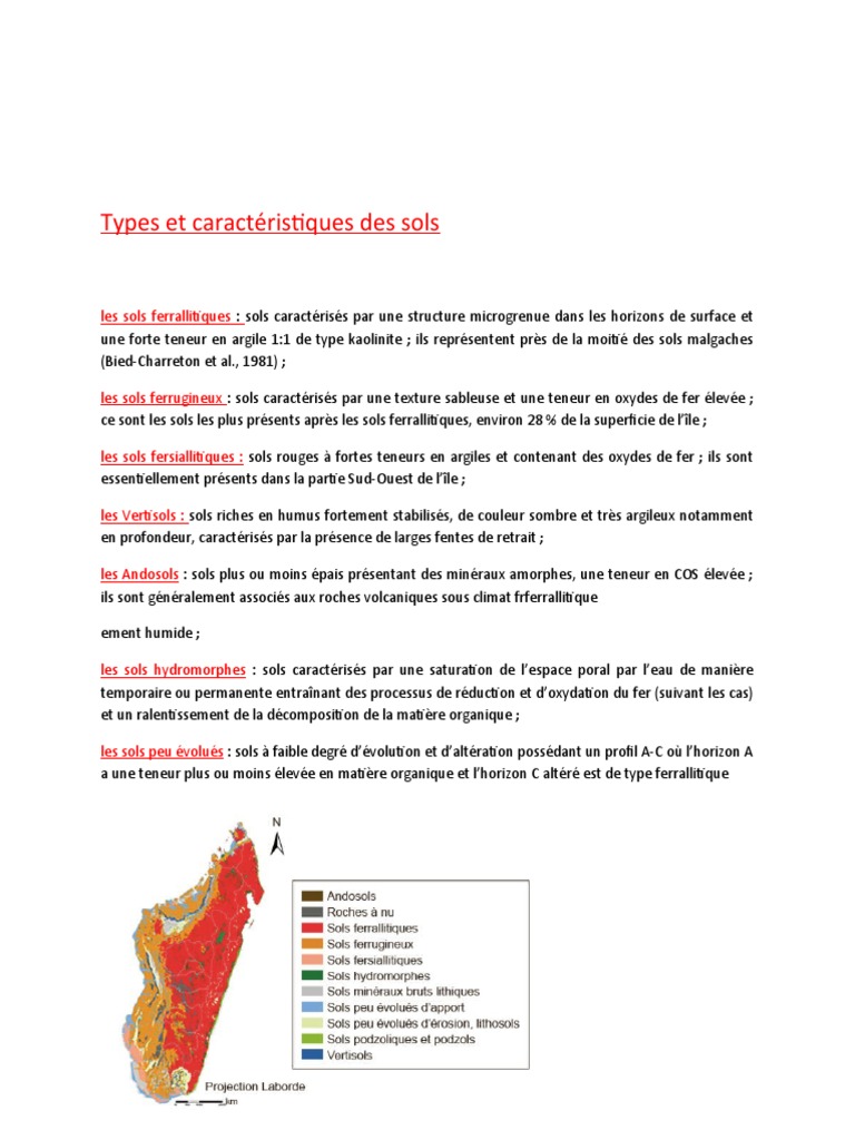 Types et caractéristiques des sols tropicaux | PDF | Sciences et ...