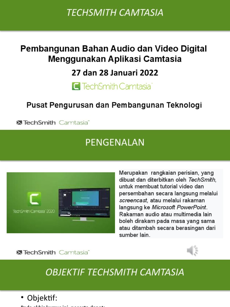 Kursus Camtasia untuk Edukator | PDF | Komputer | Teknologi & Rekayasa