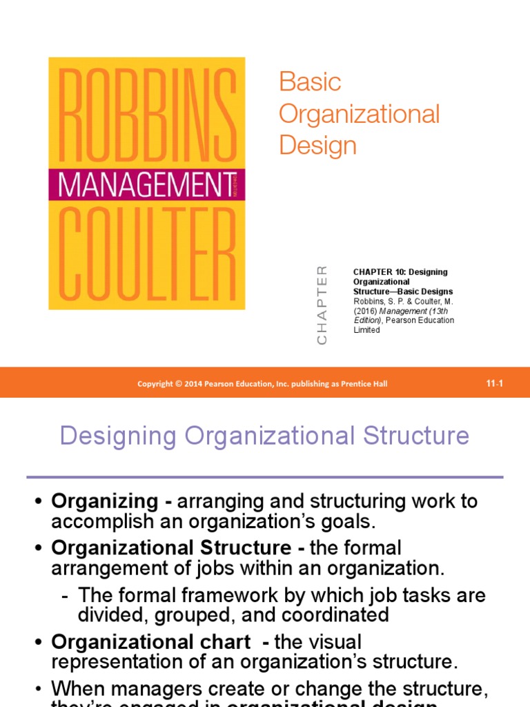 MGT CH10-CH11 - Organizational Structure & Design | PDF ...