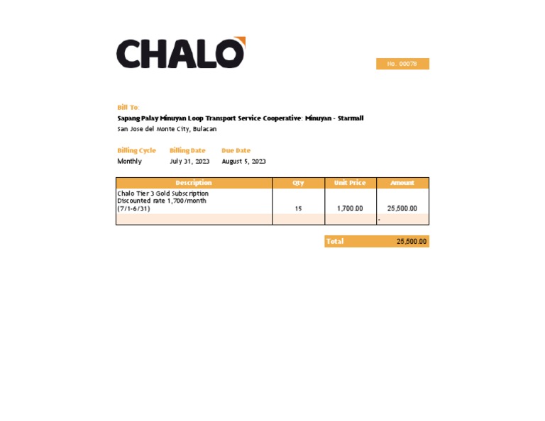 Billing Template 000078 PDF